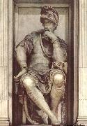 Michelangelo Buonarroti Tomb of Lorenzo de' Medici oil on canvas